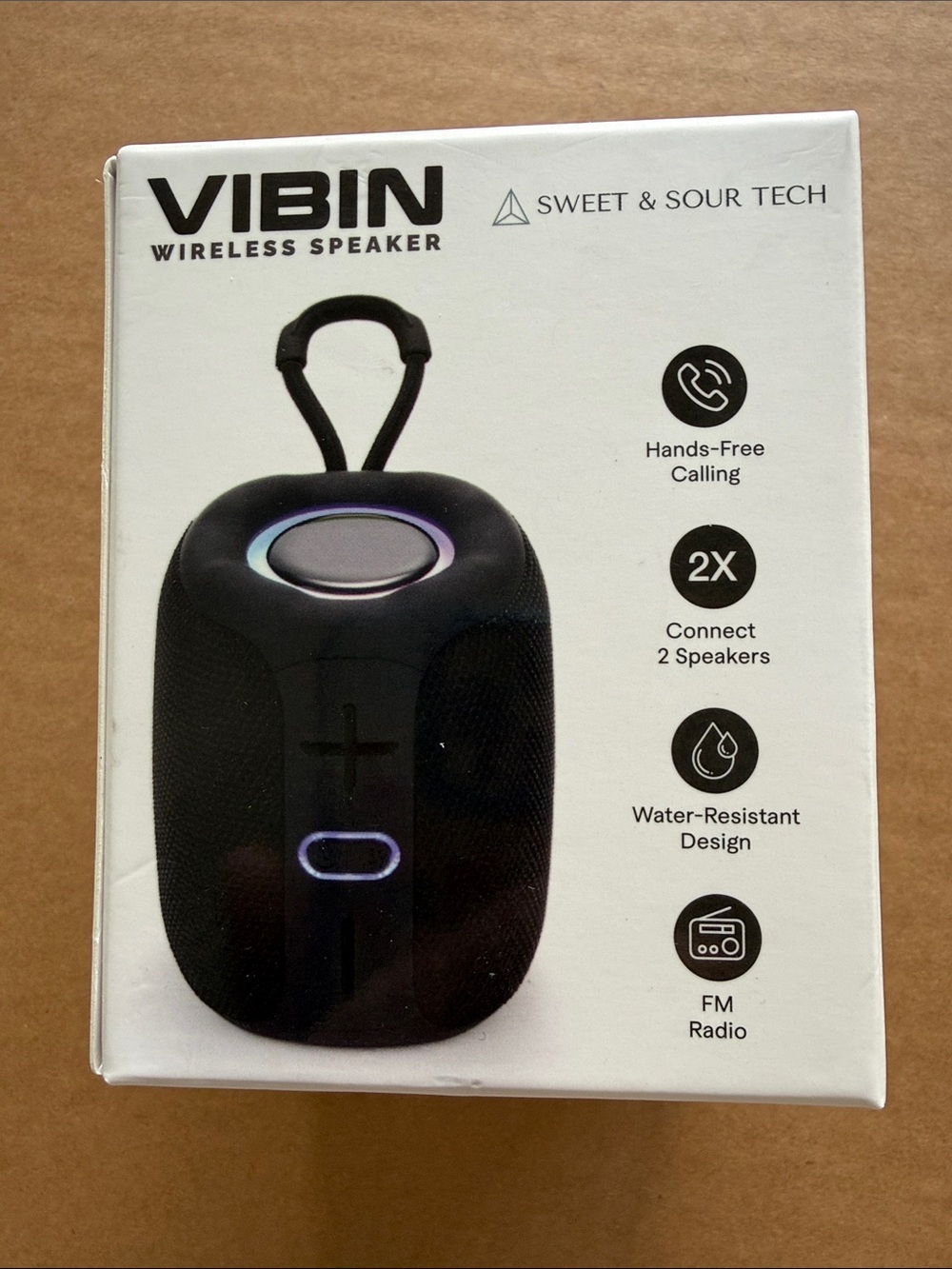 VIBIN Wireless Portable Speaker - Black